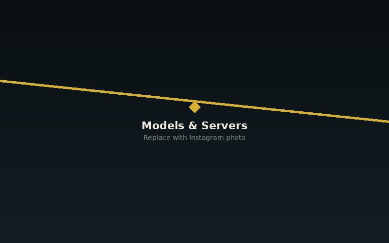 Costumed models and themed servers at event